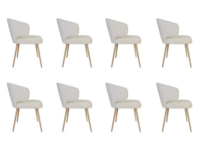 8x Stoelen Stoel Bekleding Ontwerp Lounge Club Zit Leuning Set Fauteuil Nieuw